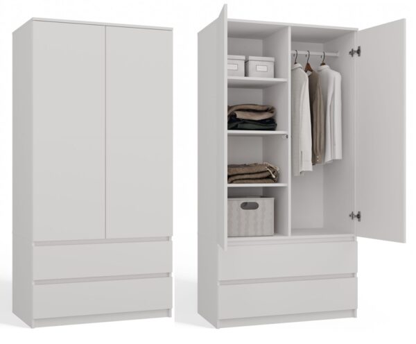 Malwa SS-90 Wardrobe – White