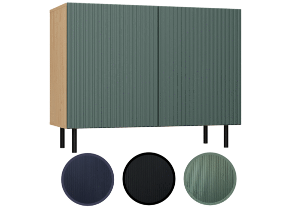 KAMA 2D SLIM Chest of Drawers – Artisan Oak & Green