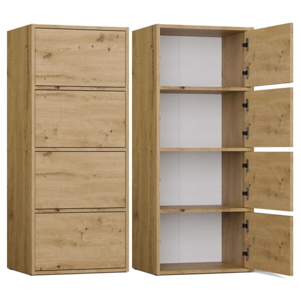 ALMA Sideboard – Artisan Oak Modern 4-Door Storage Cabinet