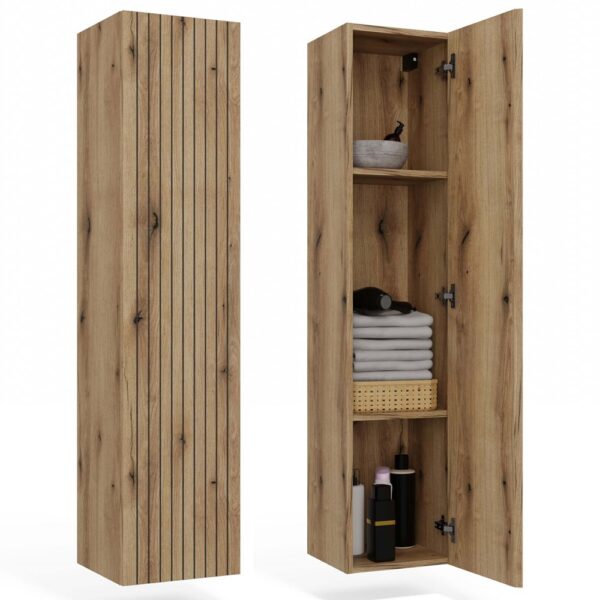 TIGO 1D Wall-Mounted Bathroom Cabinet – Tall Single Unit