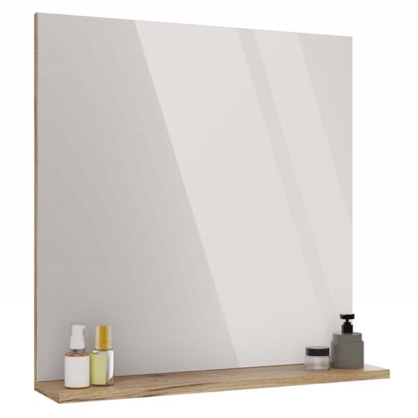TIGO 60 Mirror with Shelf – 60 x 61.5 cm – Evoke Oak
