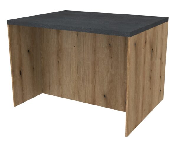 Kitchen Island VARIO 1 – Oak Evoke / Dark District Black