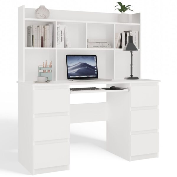 KUBA Desk with Hutch – White Set