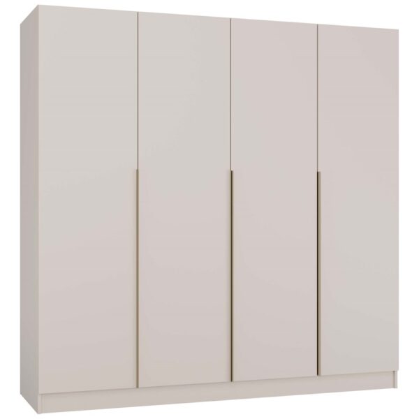 SENSO 4D Wardrobe 200 cm – 4 Doors – Gold Handles – Cashmere Beige
