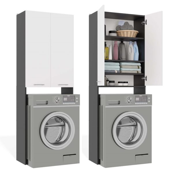 Pola DD Washing Machine Cabinet – ANTHRACITE / WHITE