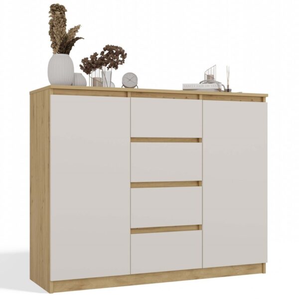 Malwa 2D4S 120 Sideboard – Oak Artisan & Cashmere Beige
