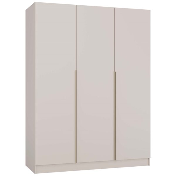 SENSO 3D Wardrobe – 150 cm, 3 Doors, Gold Handles – Cashmere Beige