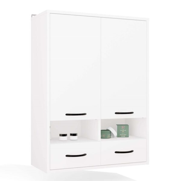 NINA W2D2P2S Wall-Mounted Bathroom Cabinet – White Matte