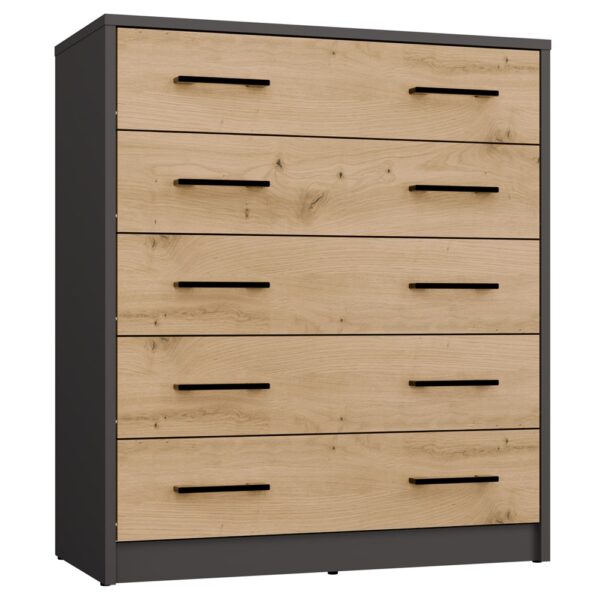 ALEX Shoe Cabinet – Anthracite / Oak Artisan