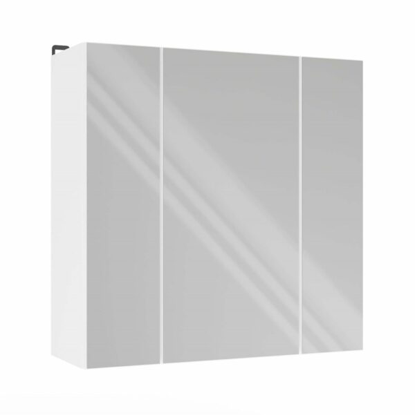 POLA 3L Wall-Mounted Bathroom Cabinet with 3 Mirrors – White