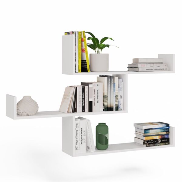 KOBI Wall Shelves for Living Room & Bedroom – White