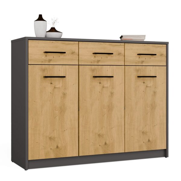 Simplo 3D3S Sideboard – Anthracite / Artisan Oak