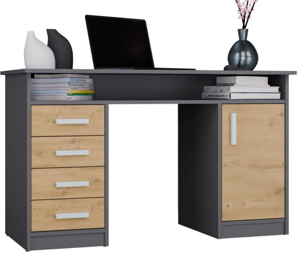 ADA Computer Desk 125 cm – Anthracite / Artisan Oak