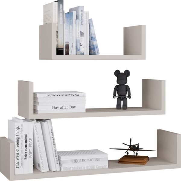 Wall Shelf MOBI 3P Set of 3 – Modern Wall Shelves CASHMERE BEIGE