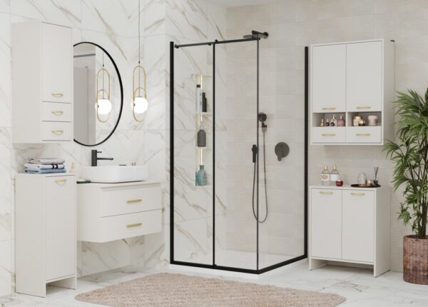 Bathroom cabinet NINA 2DUM CASHMERE 2 Doors Shelves Shelving unit Under washbasin