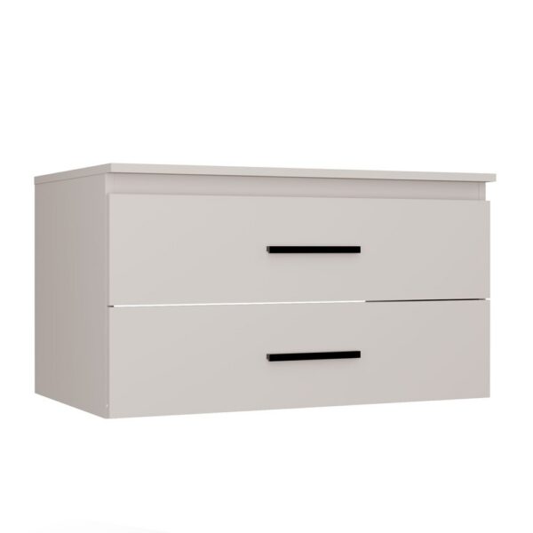 Under-basin cabinet Bathroom NEL 80 Wall-mounted 2 Drawers CASHMERE BEIGE
