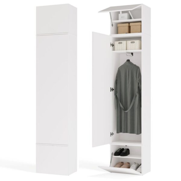 WARDROBE HAGA 1SZ Cabinet 3 Doors Hallway furniture set Corridor WHITE