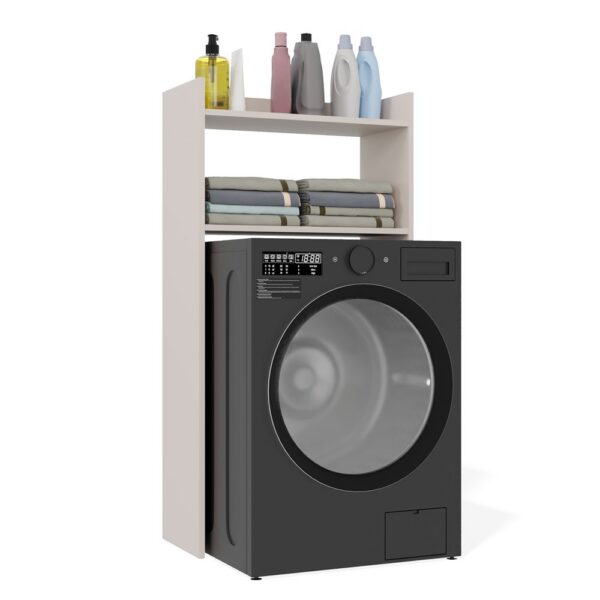 Bathroom cabinet NINA NP CASHMERE For washing machine Tall shelving unit 2 Shelves For bathroom