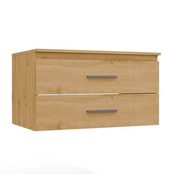 Under-basin cabinet Bathroom NEL 80 Wall-mounted 2 Drawers ARTISAN OAK