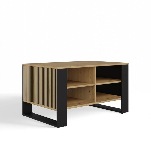 Coffee table Modern 4P SLIM ARTISAN OAK BLACK