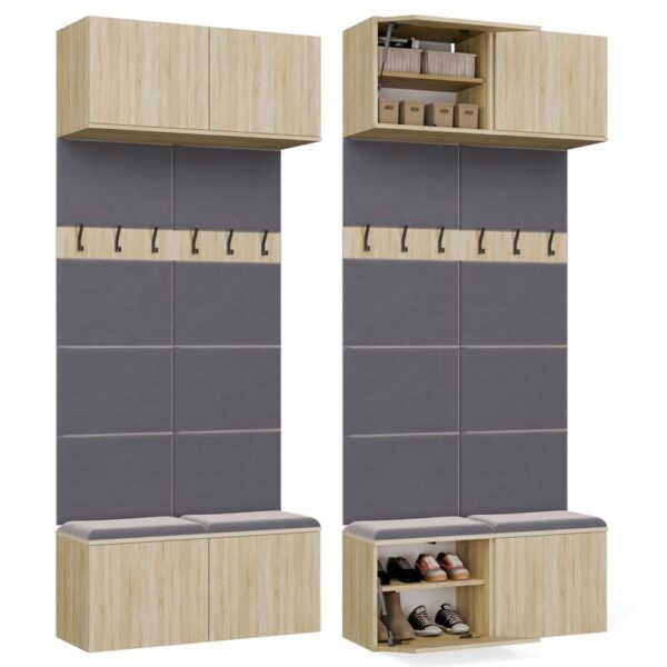 Hallway furniture set Double Coat rack HAGA II/2W SONOMA OAK