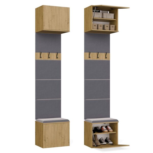Hallway furniture set Coat rack HAGA 1W ARTISAN OAK
