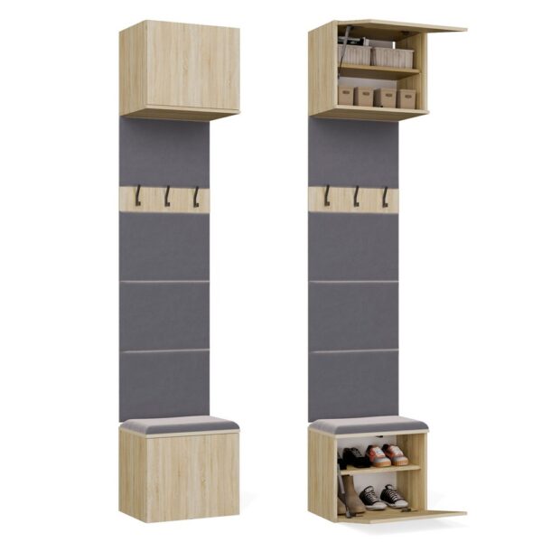 Hallway furniture set Coat rack HAGA 1W SONOMA OAK