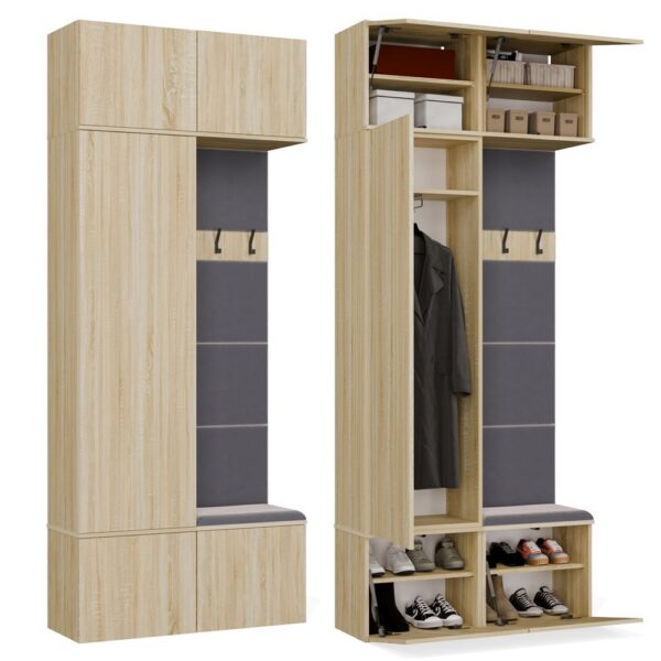 Hallway furniture set Wardrobe + Coat rack HAGA II/1Sz1W SONOMA OAK