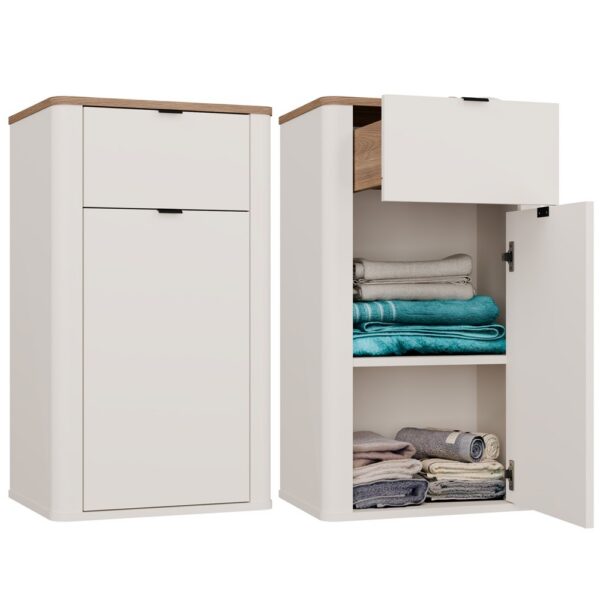 Bathroom cabinet CORDOBA 1D1S CASHMERE CASTELLO OAK Wall-mounted with drawer