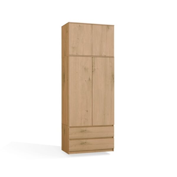 Wardrobe Malwa SS-90 with hutch ARTISAN OAK For dressing room or bedroom