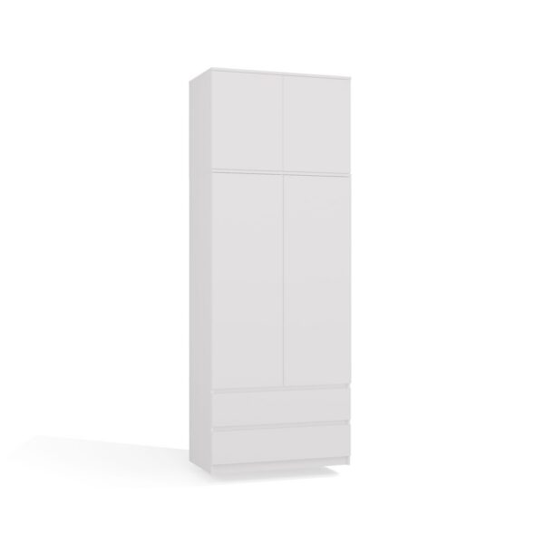 Wardrobe Malwa SS-90 with hutch WHITE For dressing room or bedroom
