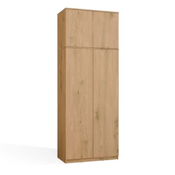 Wardrobe with top unit SD-90 Doors Shelves ARTISAN OAK For dressing room, bedroom or office