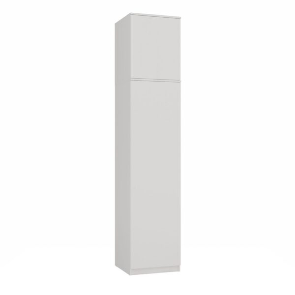 Wardrobe with top unit SD-50 Doors Shelves MATTE WHITE For dressing room, bedroom or office