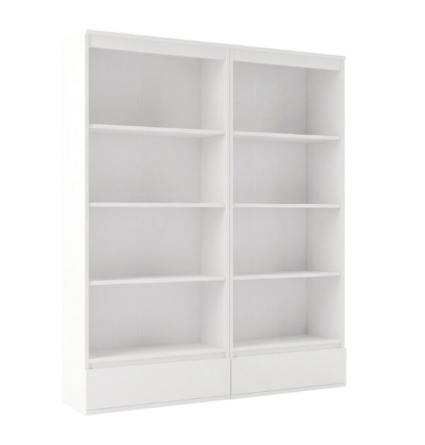 Office shelving unit Set 2x PALERMO Cabinet 2 Drawers 8 Shelves For office WHITE