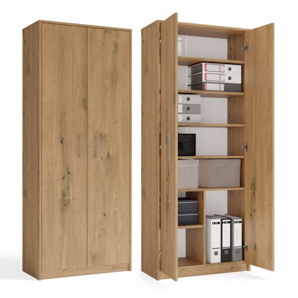 Office shelving unit OLIV 2D 2 Doors For office, study or living room ARTISAN OAK