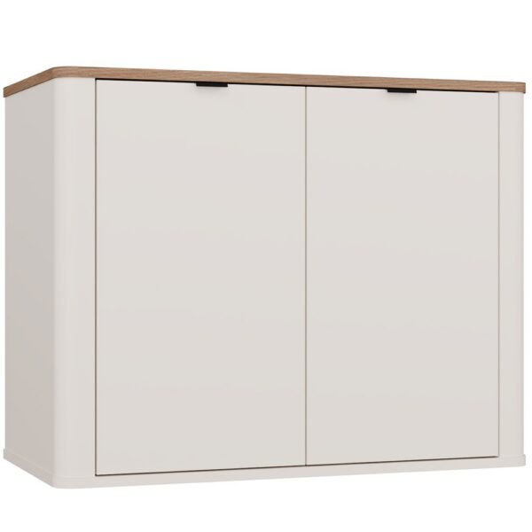 Bathroom cabinet Under washbasin CORDOBA 2D CASHMERE CASTELLO OAK Wall-mounted