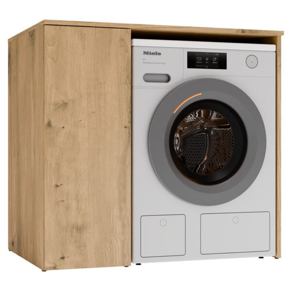 Bathroom washing machine cabinet with doors POLA NP 1D ARTISAN OAK