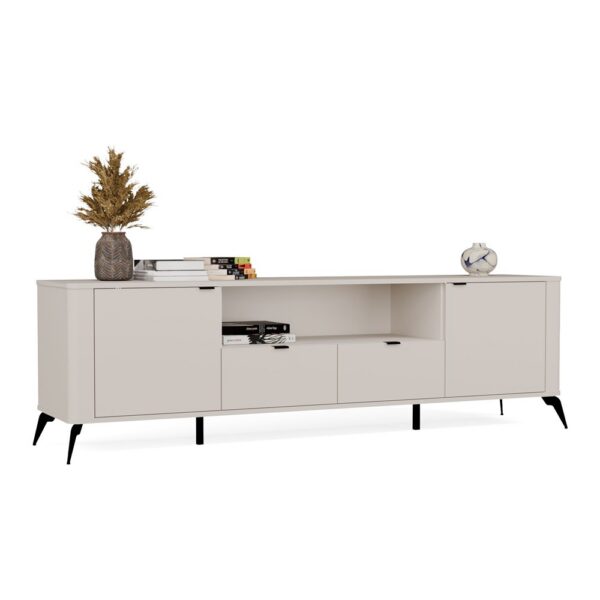 TV cabinet CORDOBA 2D2S Cashmere Beige Cabinet Under TV 2 Drawers for living room