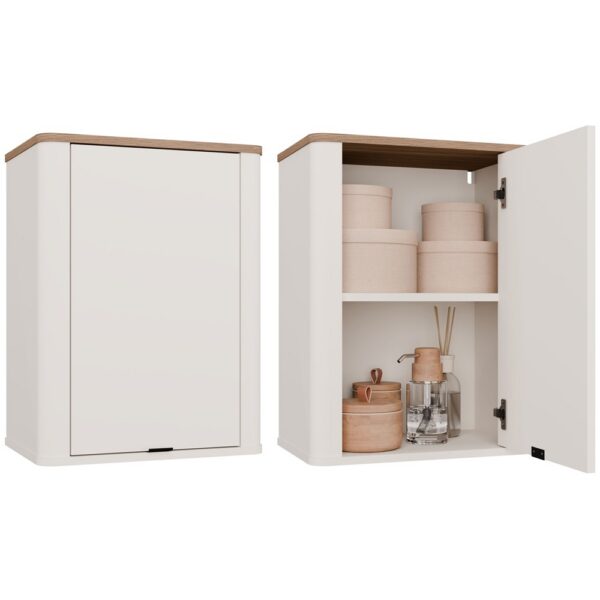 Bathroom cabinet CORDOBA 1D CASHMERE CASTELLO OAK Wall-mounted 2 Shelves
